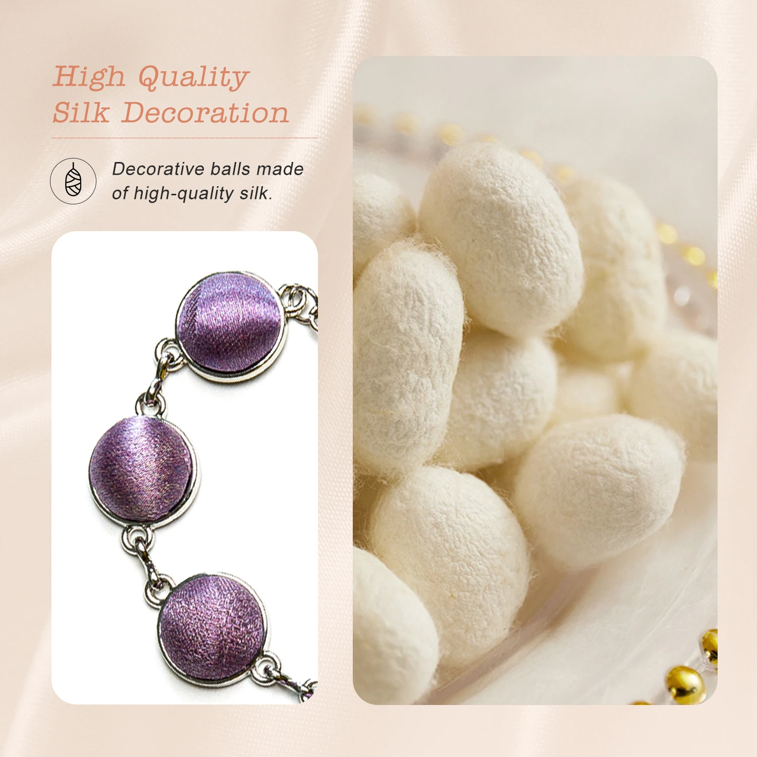 The Violette — Plant-Dyed Mulberry Silk Disc Bracelet