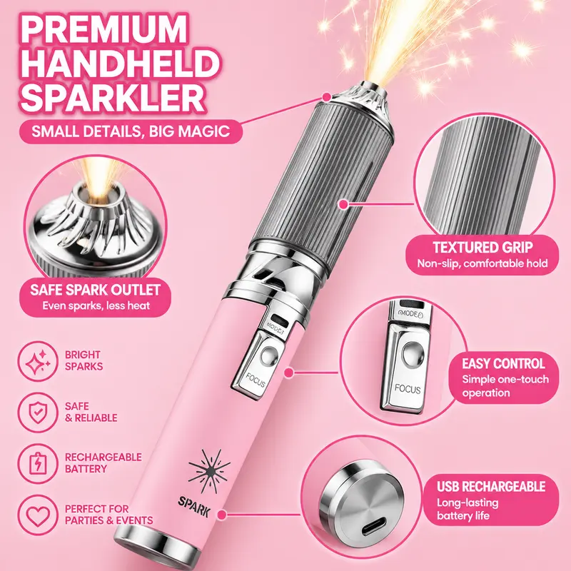 FOCUS Handheld Spark Fountain | Portable Spark Effect Device
