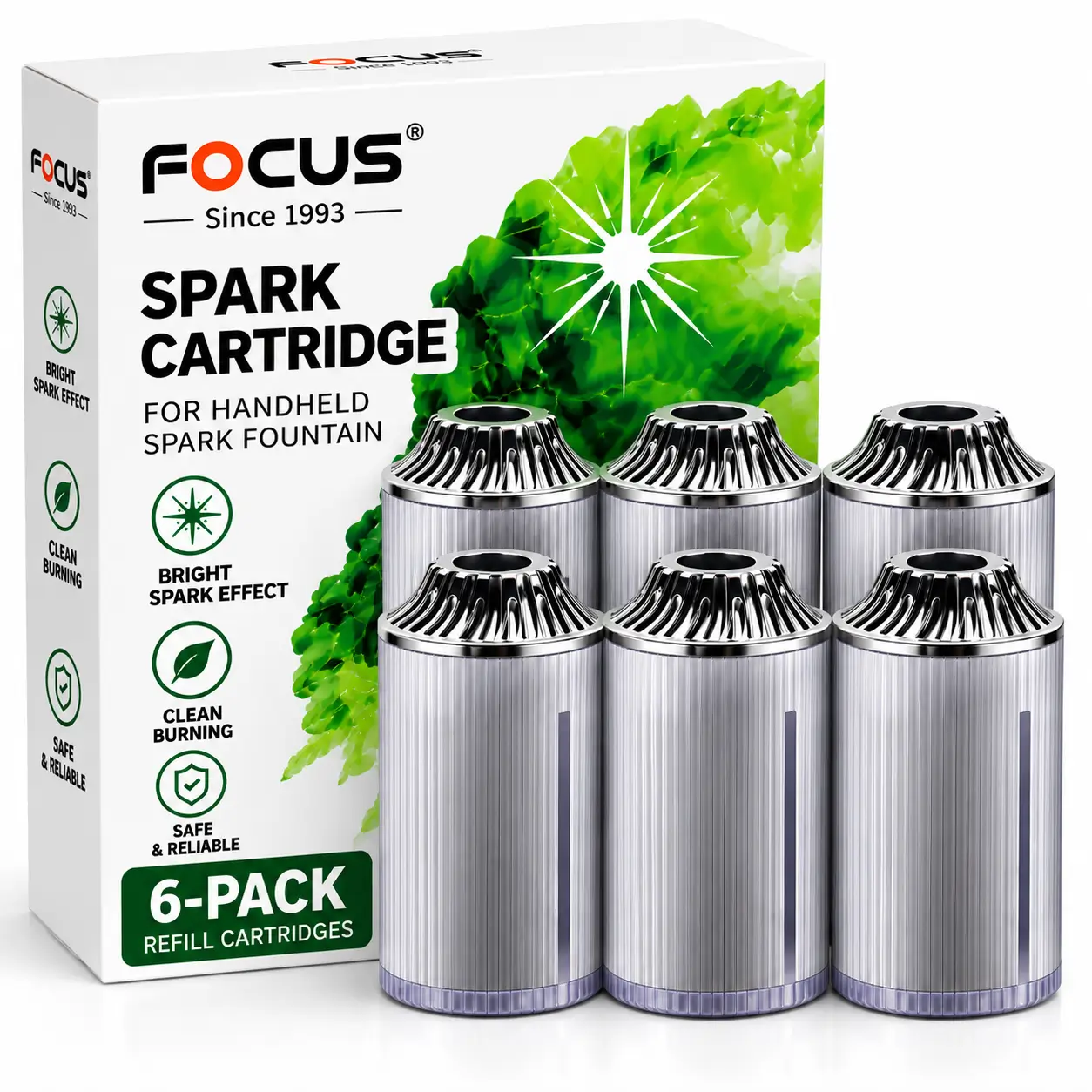 Replacement Spark Cartridges for Handheld Spark Fountain – 2/4/6 Pack