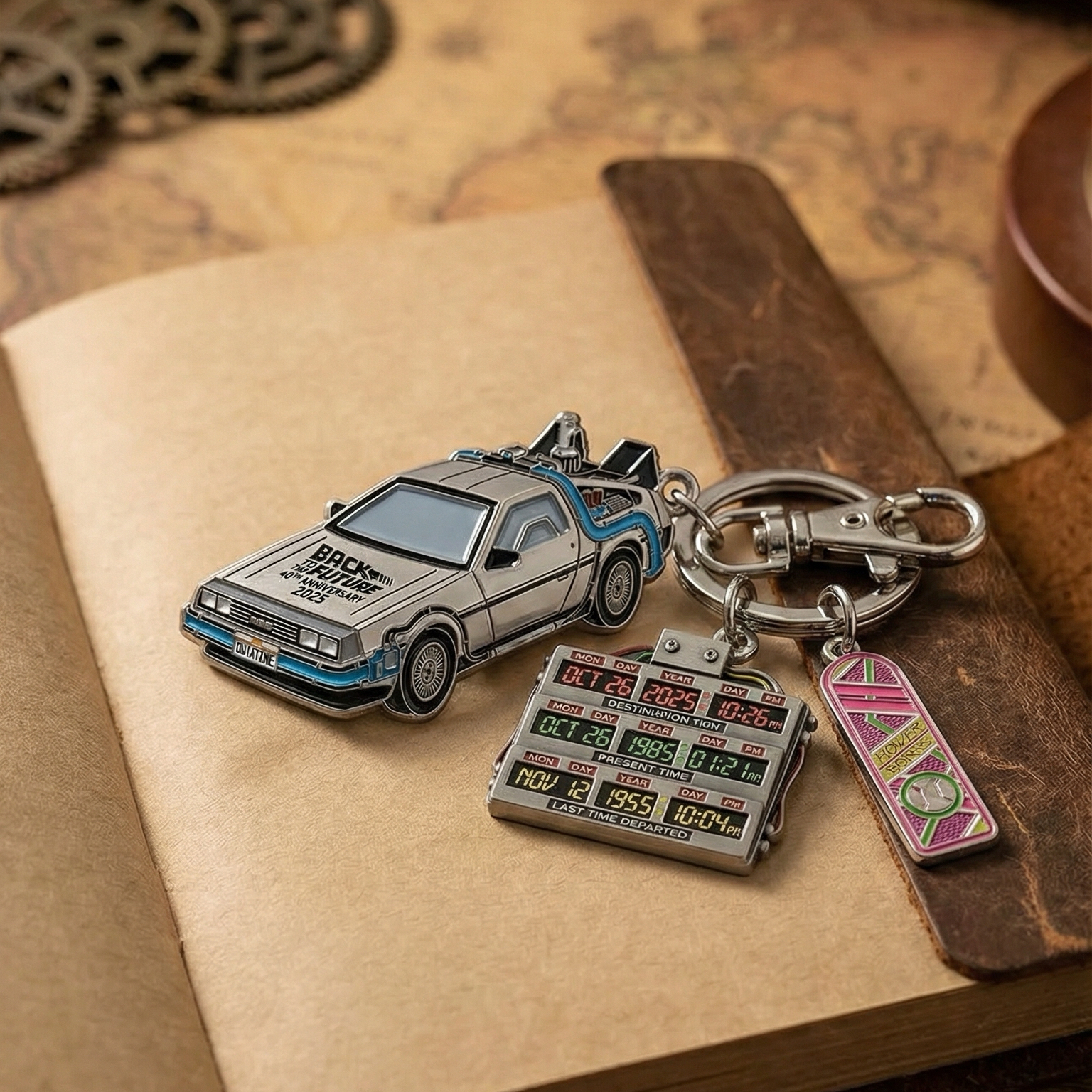 Back to the Future 40th Anniversary Keychain
