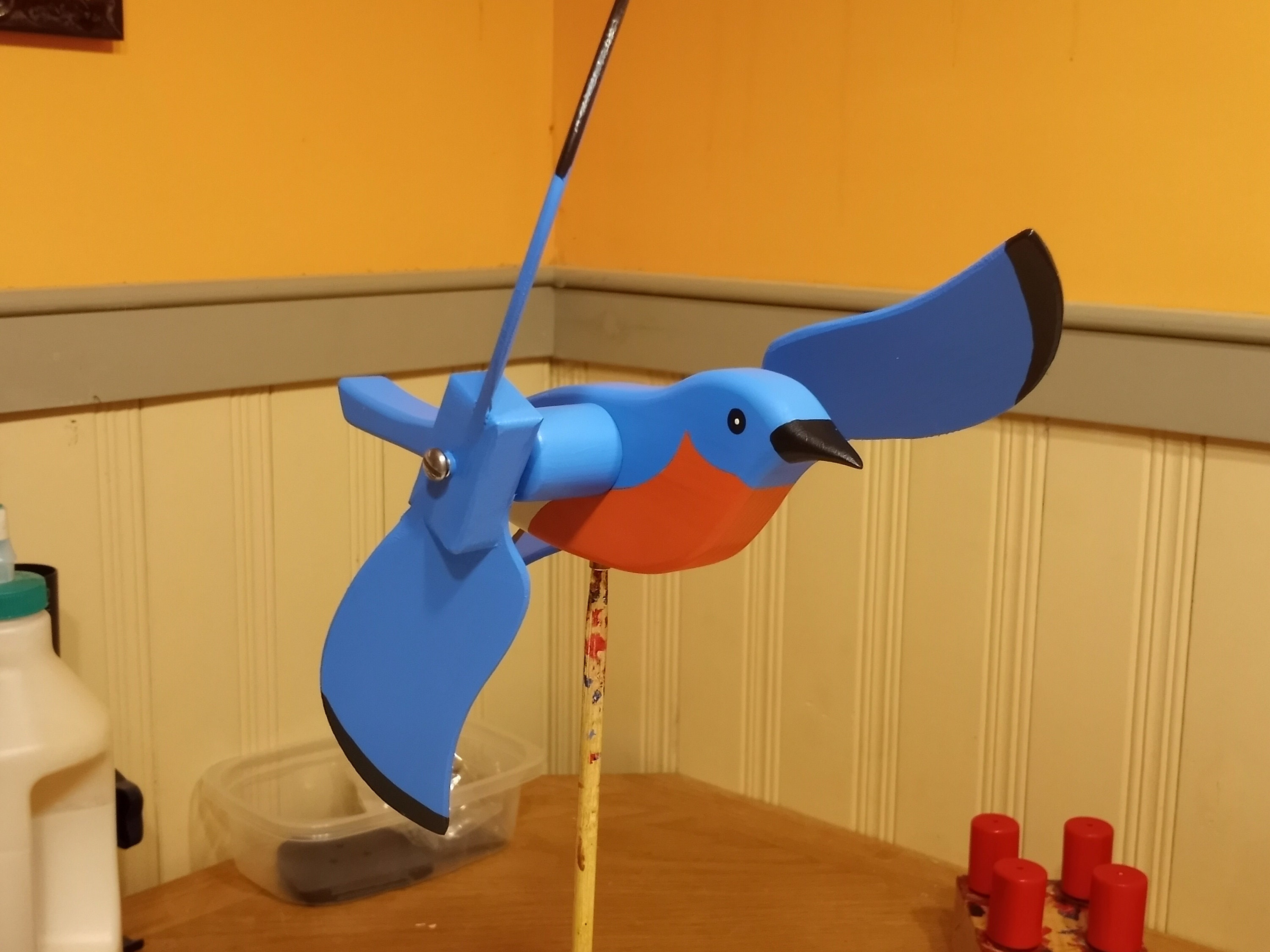 Wind Driven Folk-art Twirlybirds