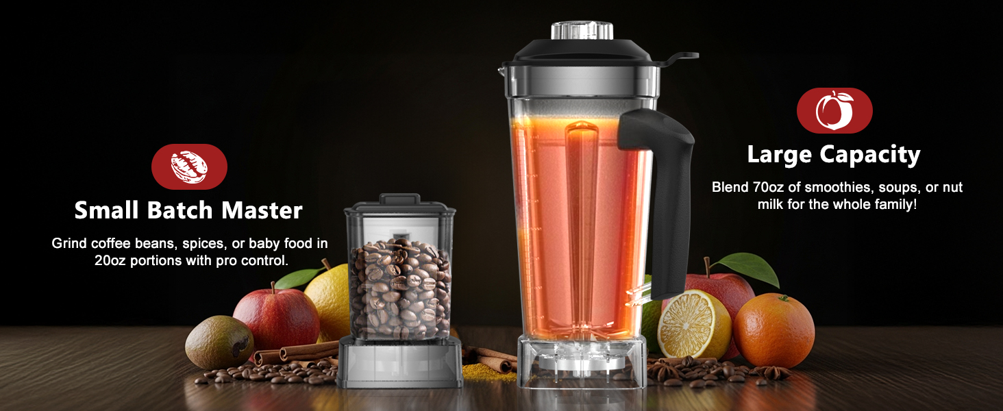 Countertop Blender with 68oz Dishwasher-Safe Pitcher, Ice Crusher for Frozen Drinks &amp;amp;Smoothies