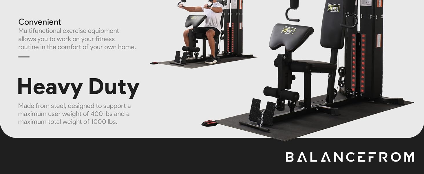 BalanceFrom Multifunctional Home Gym Workout Station Strength Training Equipment