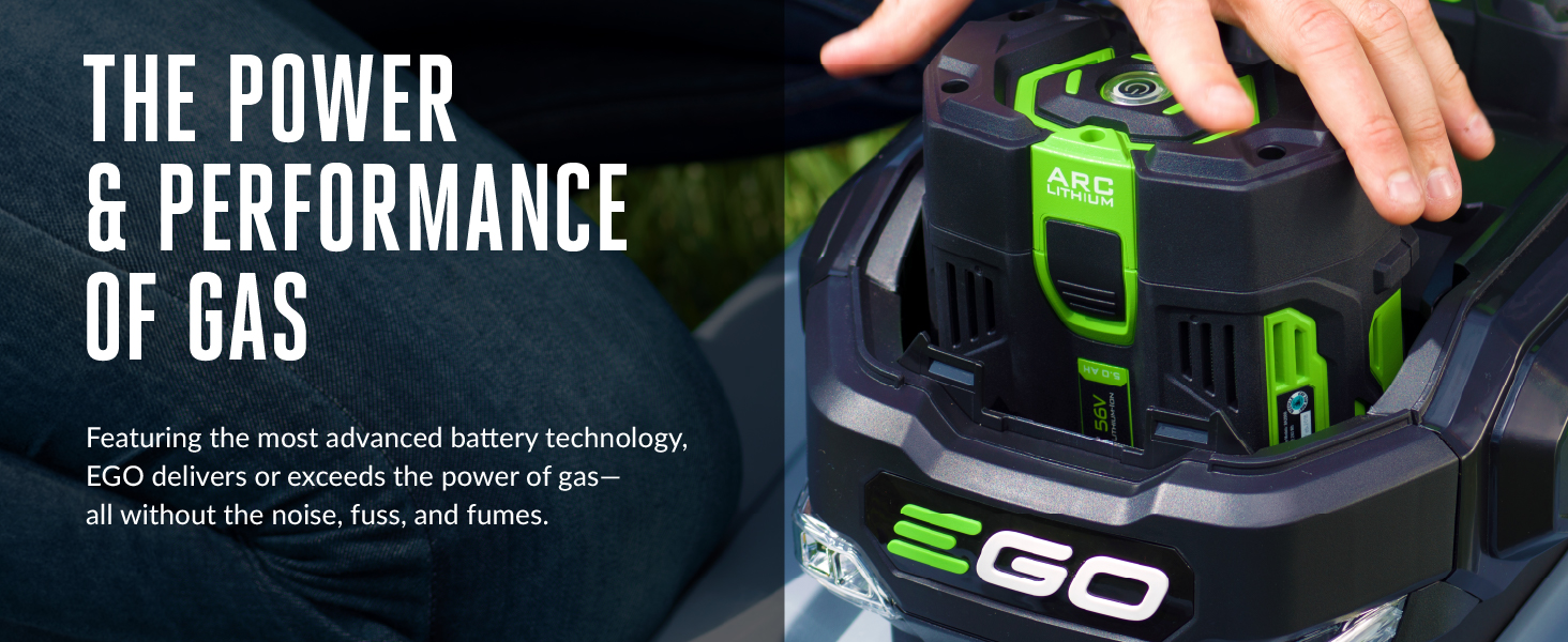 putting battery in the mower to get the power and performance of gas