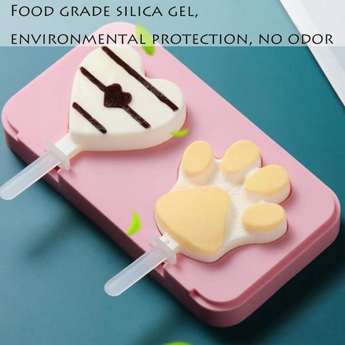 Reusable Silicone Ice Lolly Moulds with Sticks (2-Pack)