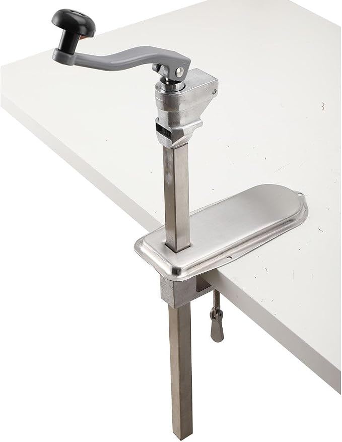 Heavy-Duty Desktop Bench Can Opener (Cast Steel Base)