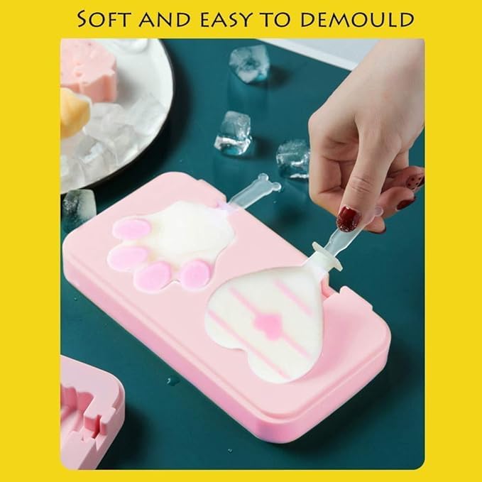 Reusable Silicone Ice Lolly Moulds with Sticks (2-Pack)