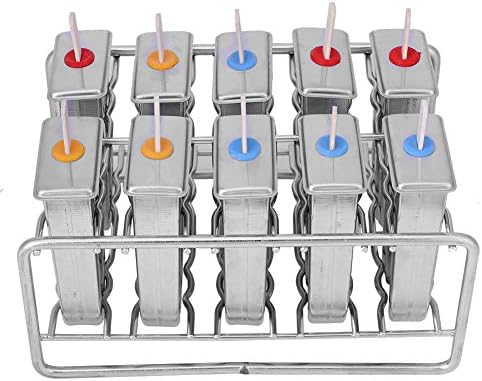 Single Stainless Steel Ice Lolly Mould with Reusable Lid