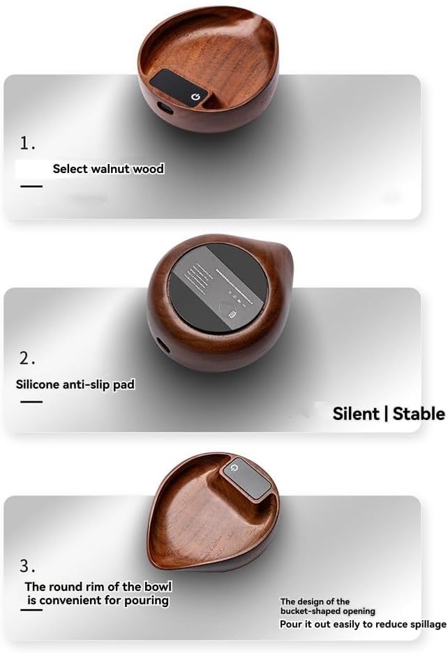 Walnut Wood Precision Coffee & Tea Scale (0.1g Accuracy)