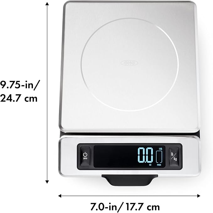Slim Stainless Steel Digital Kitchen Food Scale (5kg Capacity)