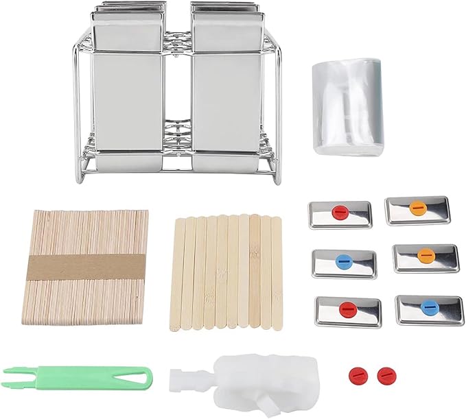 Stainless Steel Ice Lolly Maker Mould Set with Stand