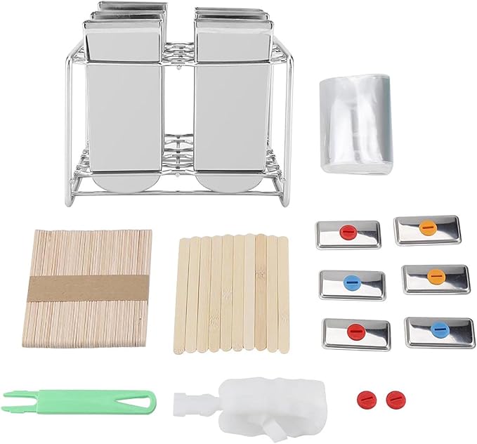 Classic Stainless Steel Ice Lolly Moulds with Removable Rack