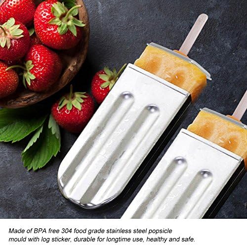 Single Stainless Steel Ice Lolly Mould with Reusable Lid