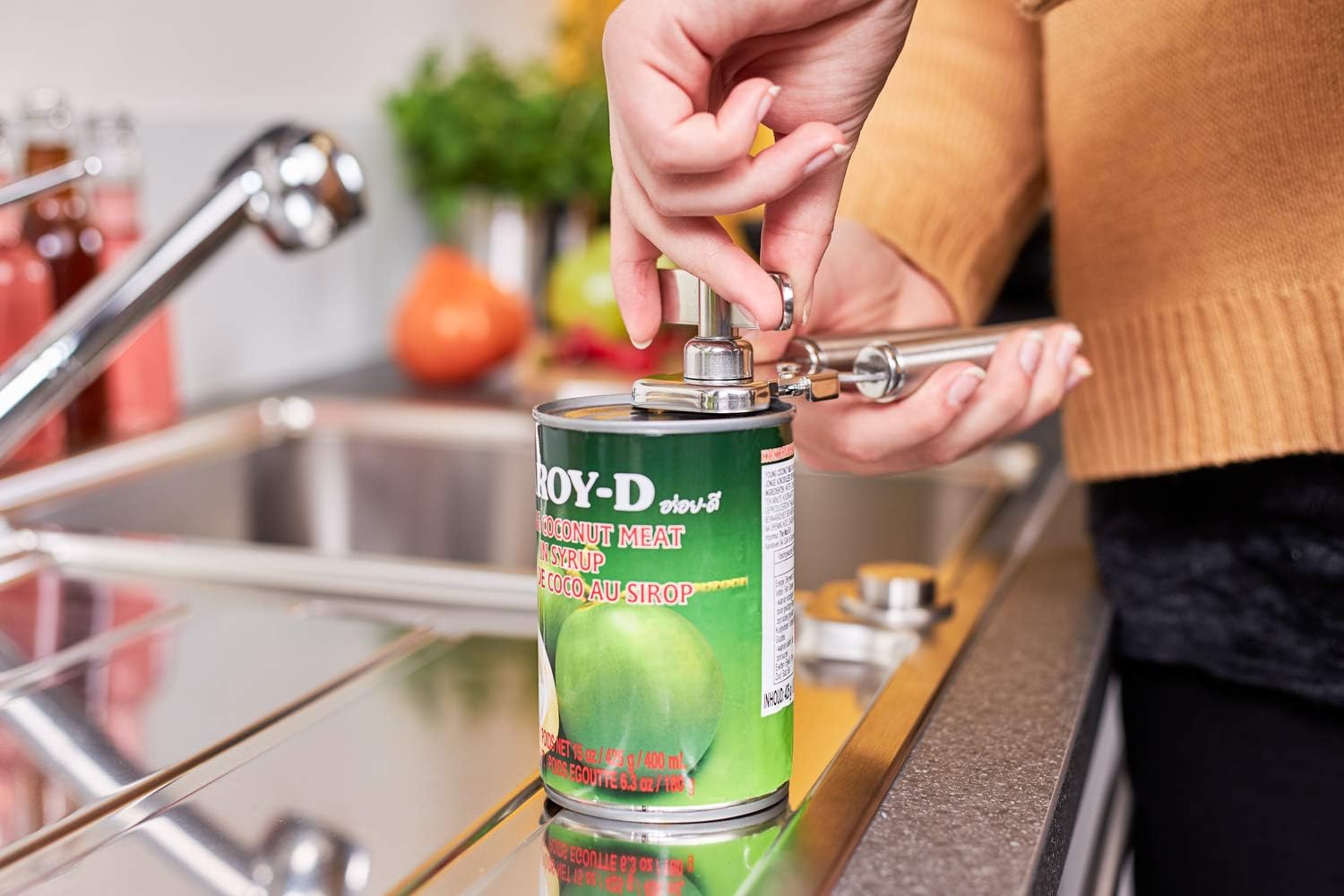 Smooth-Edge Safety Tin Opener (18/10 Stainless Steel, No Sharp Edges)