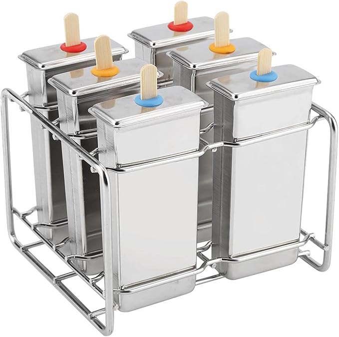Stainless Steel Ice Lolly Maker Mould Set with Stand