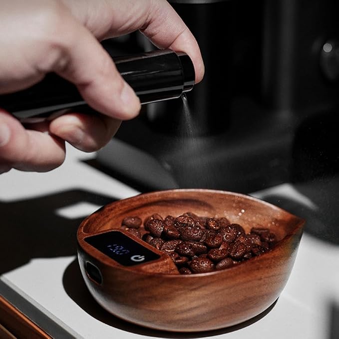 Walnut Wood Precision Coffee & Tea Scale (0.1g Accuracy)