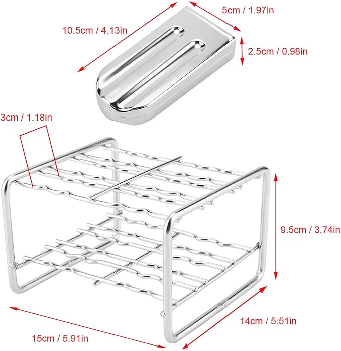 Stainless Steel Ice Lolly Mould Kit with Wooden Sticks & Brush