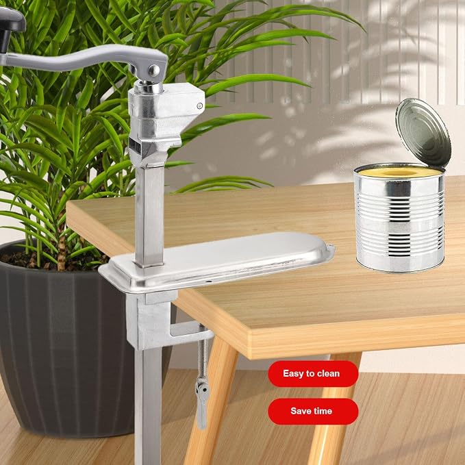 Heavy-Duty Desktop Bench Can Opener (Cast Steel Base)