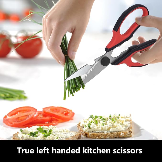 Left-Handed 3-in-1 Kitchen Prep Set (Scissors, Can Opener & Peeler