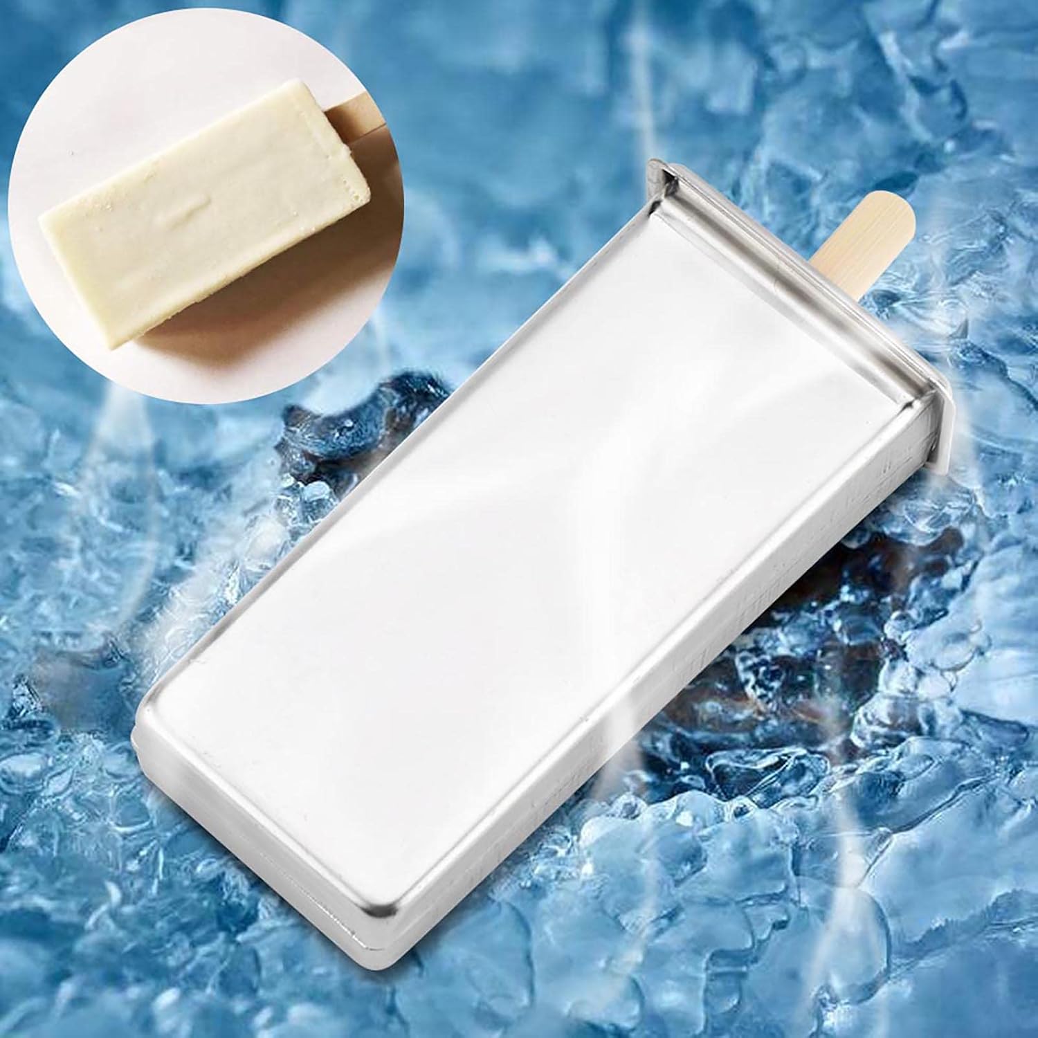 Stainless Steel Ice Lolly Maker Mould Set with Stand
