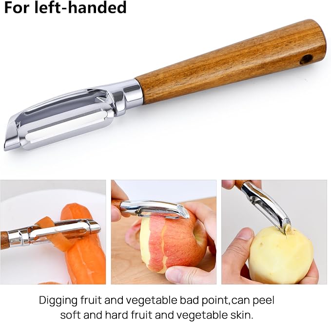 Left-Handed 3-in-1 Kitchen Prep Set (Scissors, Can Opener & Peeler