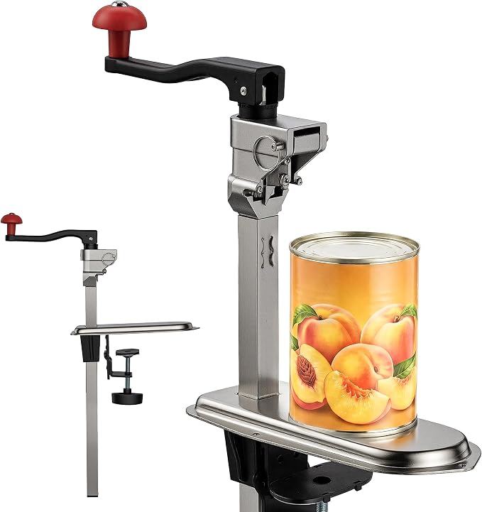 Commercial Heavy-Duty Table-Mounted Can Opener (Stainless Steel)