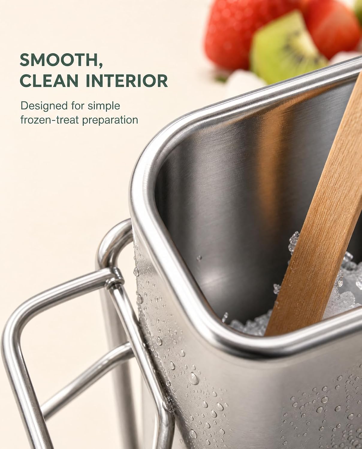 304 Food-Grade Stainless Steel 6-Piece Ice Lolly Mould Set