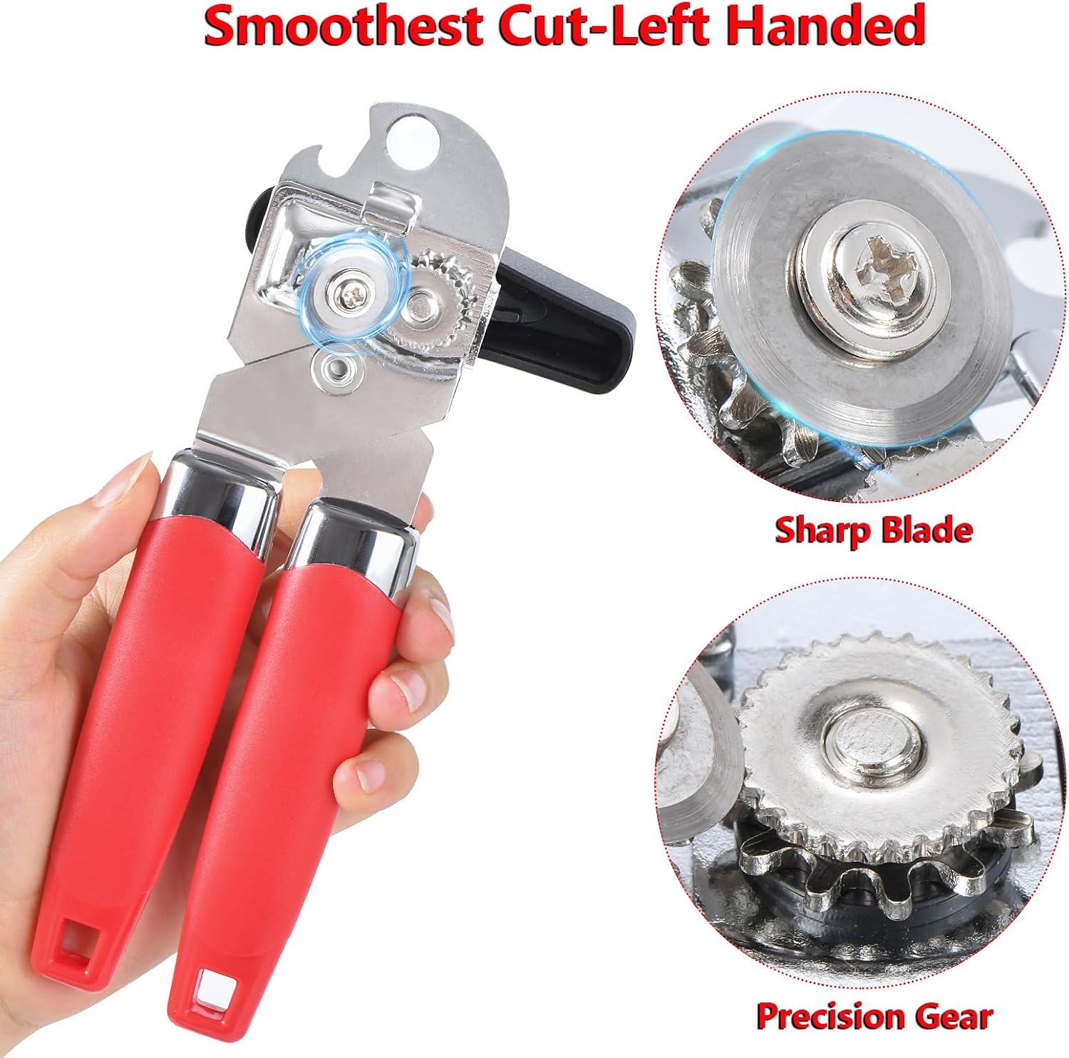 Left-Handed 3-in-1 Kitchen Prep Set (Scissors, Can Opener & Peeler