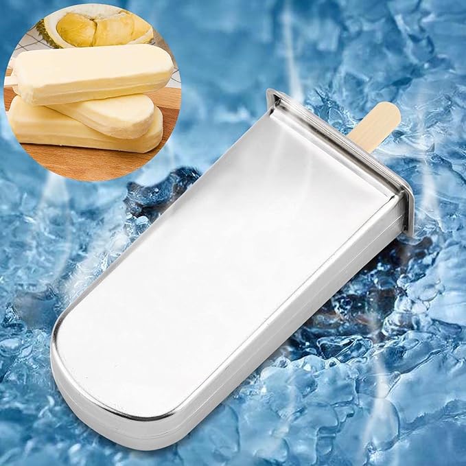 Classic Stainless Steel Ice Lolly Moulds with Removable Rack