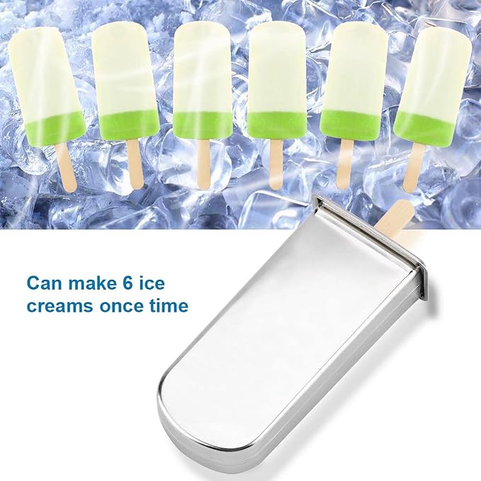 Classic Stainless Steel Ice Lolly Moulds with Removable Rack