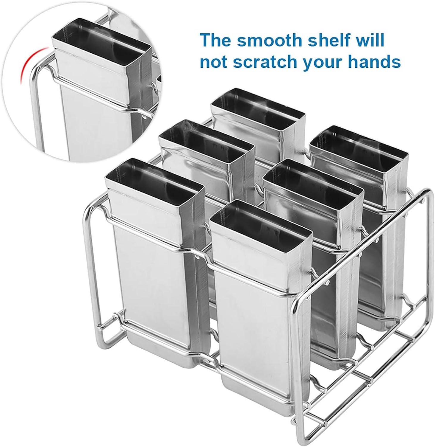 Stainless Steel Ice Lolly Maker Mould Set with Stand
