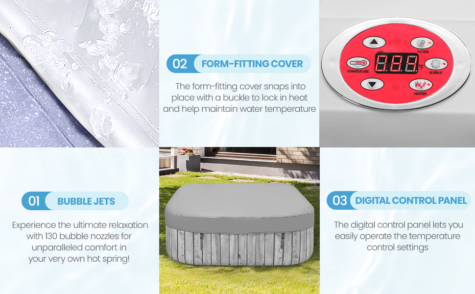 best inflatable hot tub outdoor jacuzzi hot tub hot spa portable hot tub heater