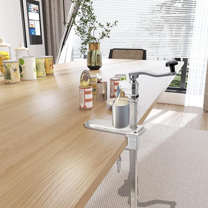 Heavy-Duty Desktop Bench Can Opener (Cast Steel Base)