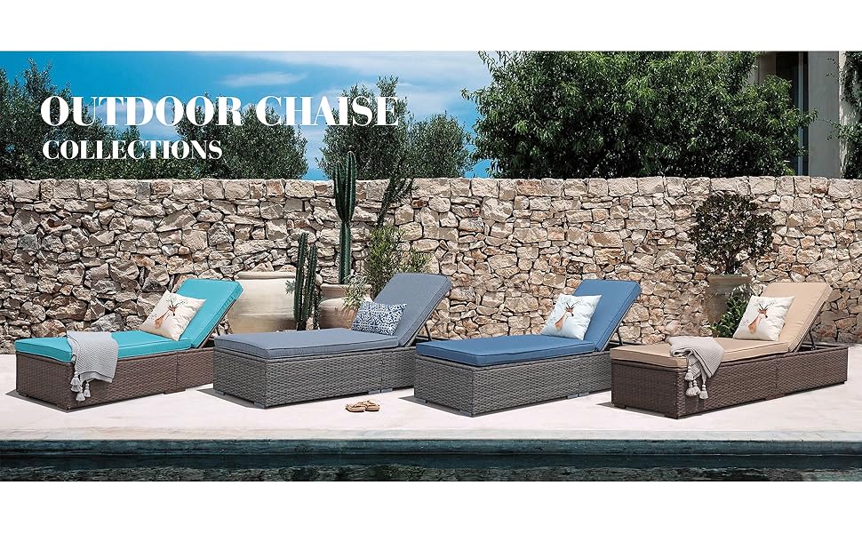 Patiorama Patio Chaise Lounge Chair, Sun Lounger