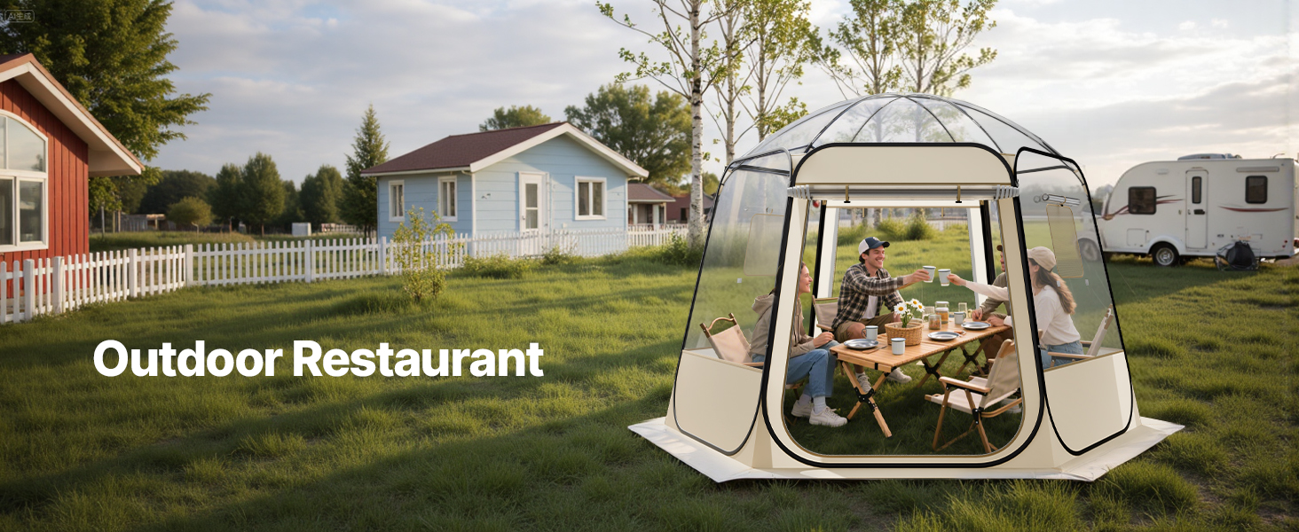 clear dome tent