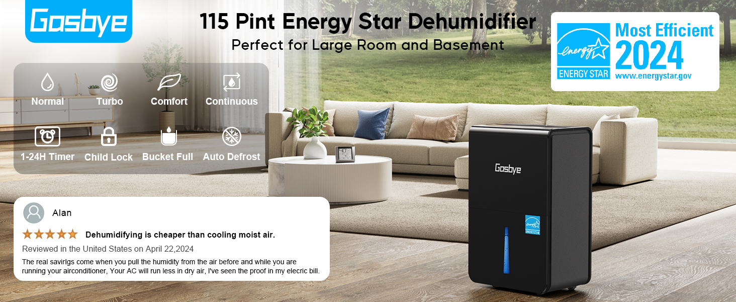 Energy Star 2024 Dehumidifier