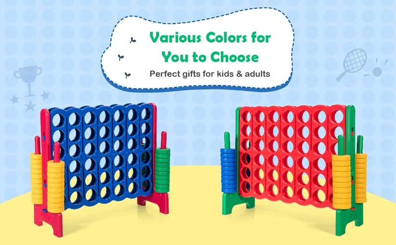 Eletriclife Jumbo 4-to-Score Giant Game Set with 42 Jumbo Rings and Quick-Release Slider