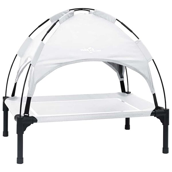 Dog Bed 63 x 49.5 x 60 cm Steel Silver Grey-petscare-ltd.com
