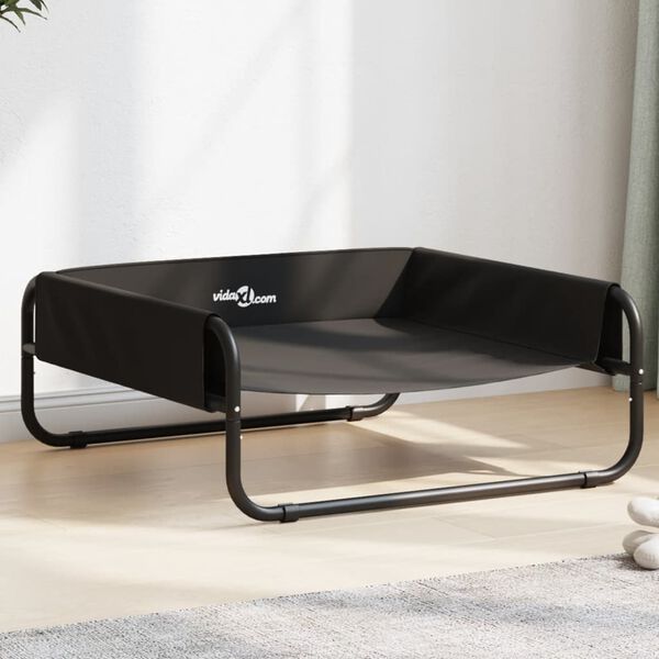 Elevated Dog Bed Anthracite Oxford Fabric and Steel-petscare-ltd.com