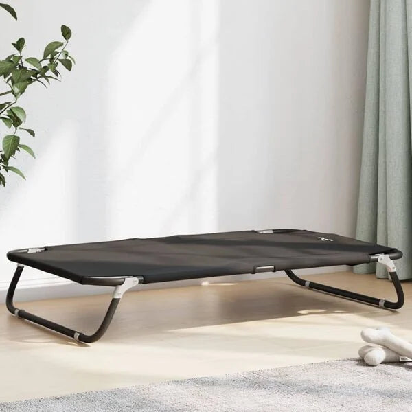Dog Bed Foldable Anthracite Oxford Fabric and Steel-petscare-ltd.com