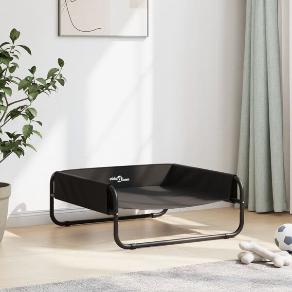 Elevated Dog Bed Anthracite Oxford Fabric and Steel-petscare-ltd.com