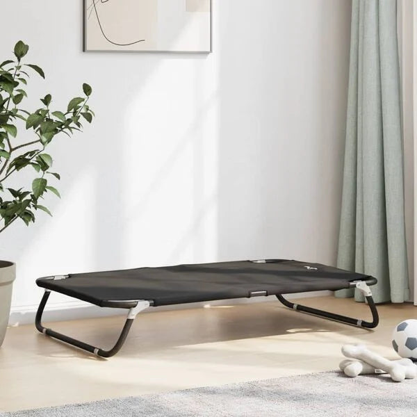 Dog Bed Foldable Anthracite Oxford Fabric and Steel-petscare-ltd.com