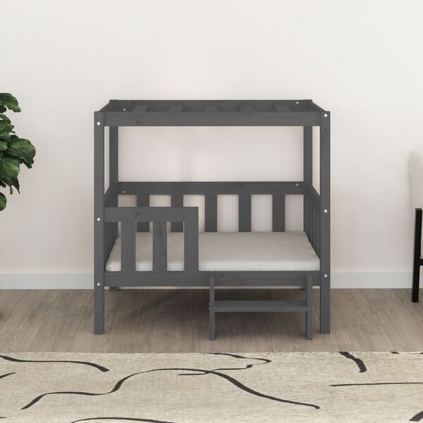 Dog Bed Grey 95,5x73,5x90 cm Solid Wood Pine-petscare-ltd.com