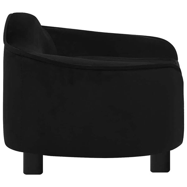 Dog Sofa Black 67x47x36 cm Plush-petscare-ltd.com