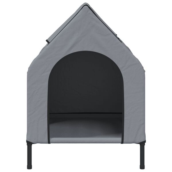 Dog House Light Grey Oxford Fabric and Steel-petscare-ltd.com