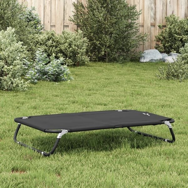 Dog Bed Foldable Anthracite Oxford Fabric and Steel-petscare-ltd.com