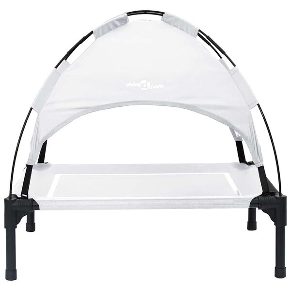 Dog Bed 63 x 49.5 x 60 cm Steel Silver Grey-petscare-ltd.com