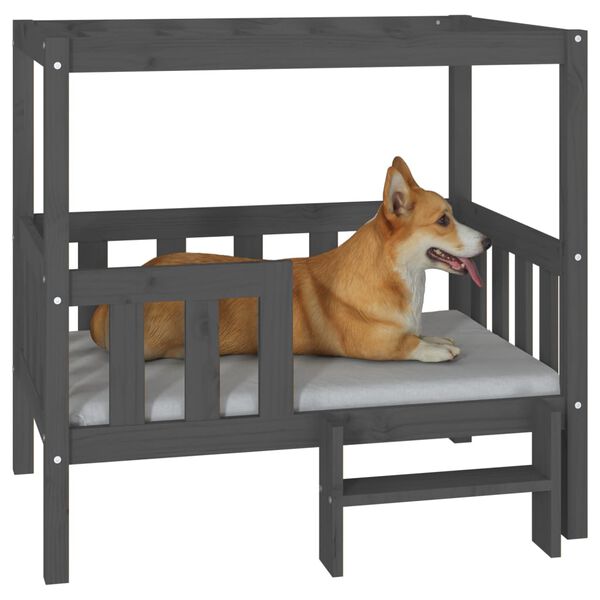 Dog Bed Grey 95,5x73,5x90 cm Solid Wood Pine-petscare-ltd.com
