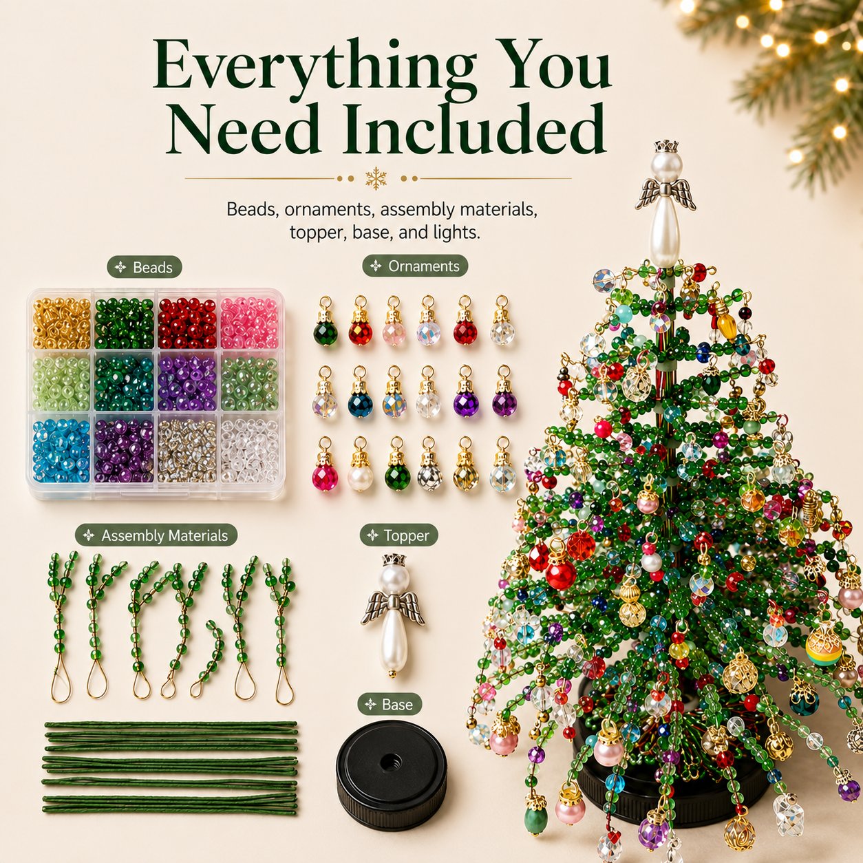 DIY Beaded Christmas Tree Kit