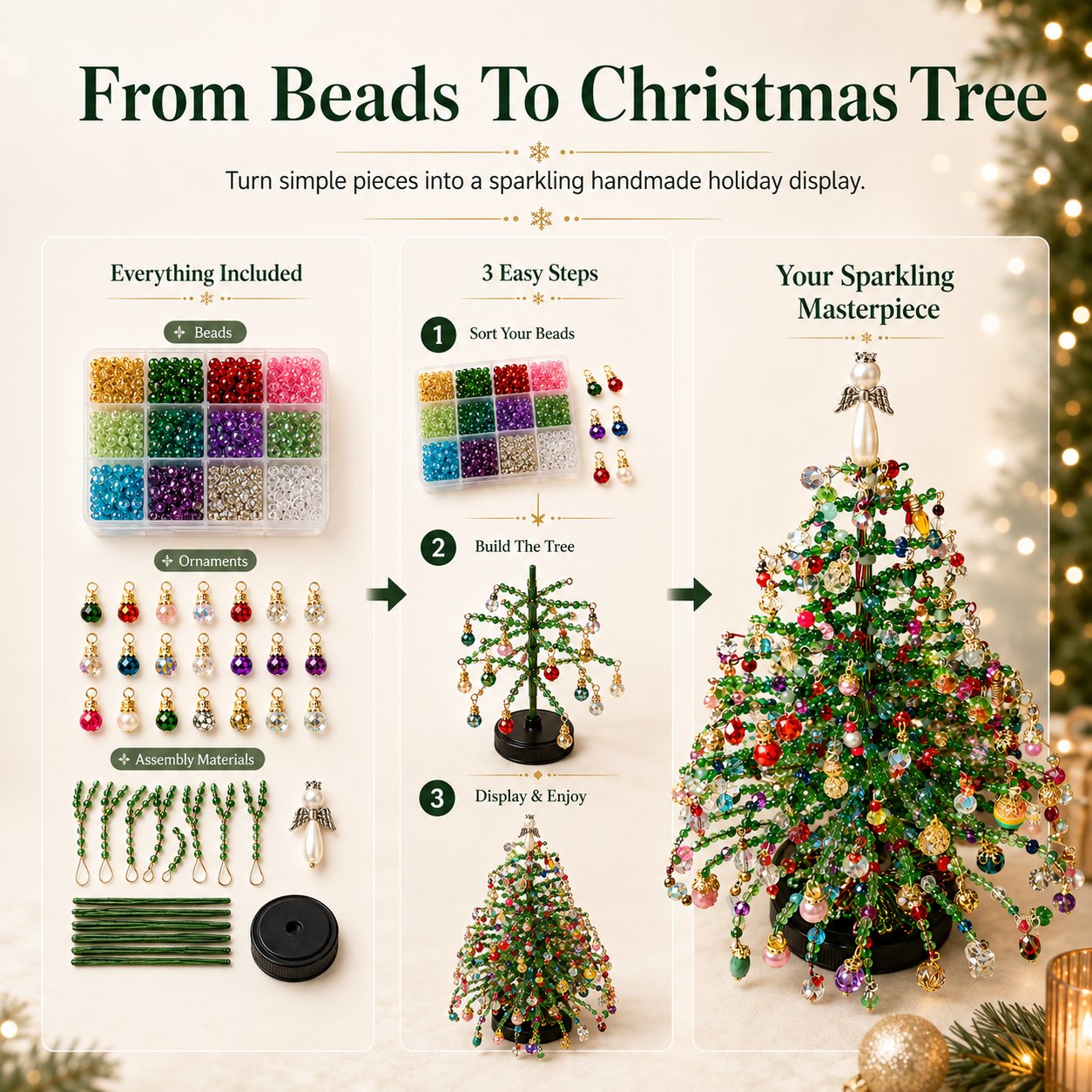 DIY Beaded Christmas Tree Kit